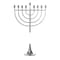 Vintiquewise Modern Solid Metal Judaica Hanukkah Menorah 9 Branched Candelabra, Aluminum Finish Medium QI004119.AL.M - alternate 6
